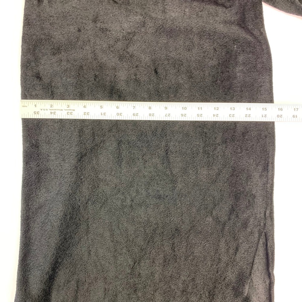 Helmut Lang Black Terrycloth Asymmetrical Neck Long Sleeve Midi Dress Size S - Picture 12 of 14